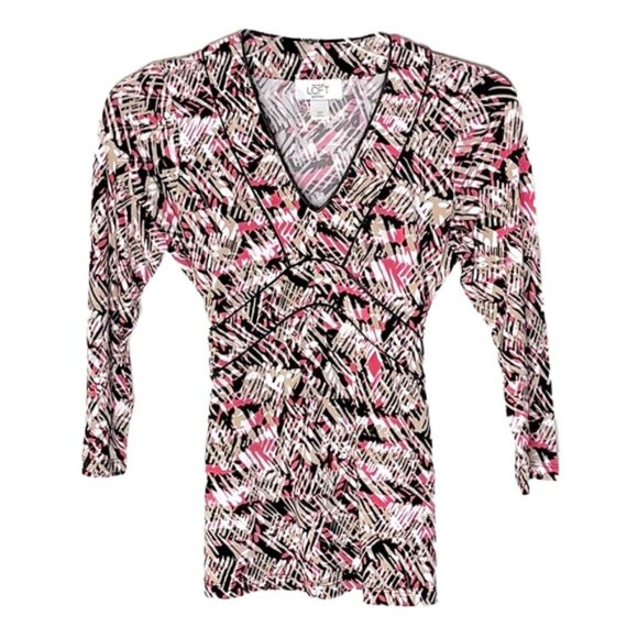 ❤️ 🆕 LOFT Petites Floral blouse with back tie Size XSP - Picture 1 of 4